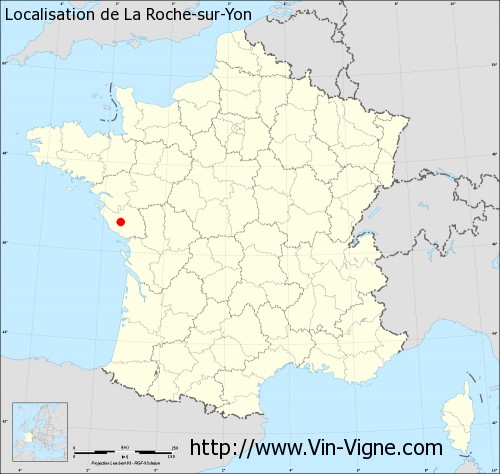 la roche sur yon carte